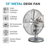 Tower 12" Metal Desk Fan